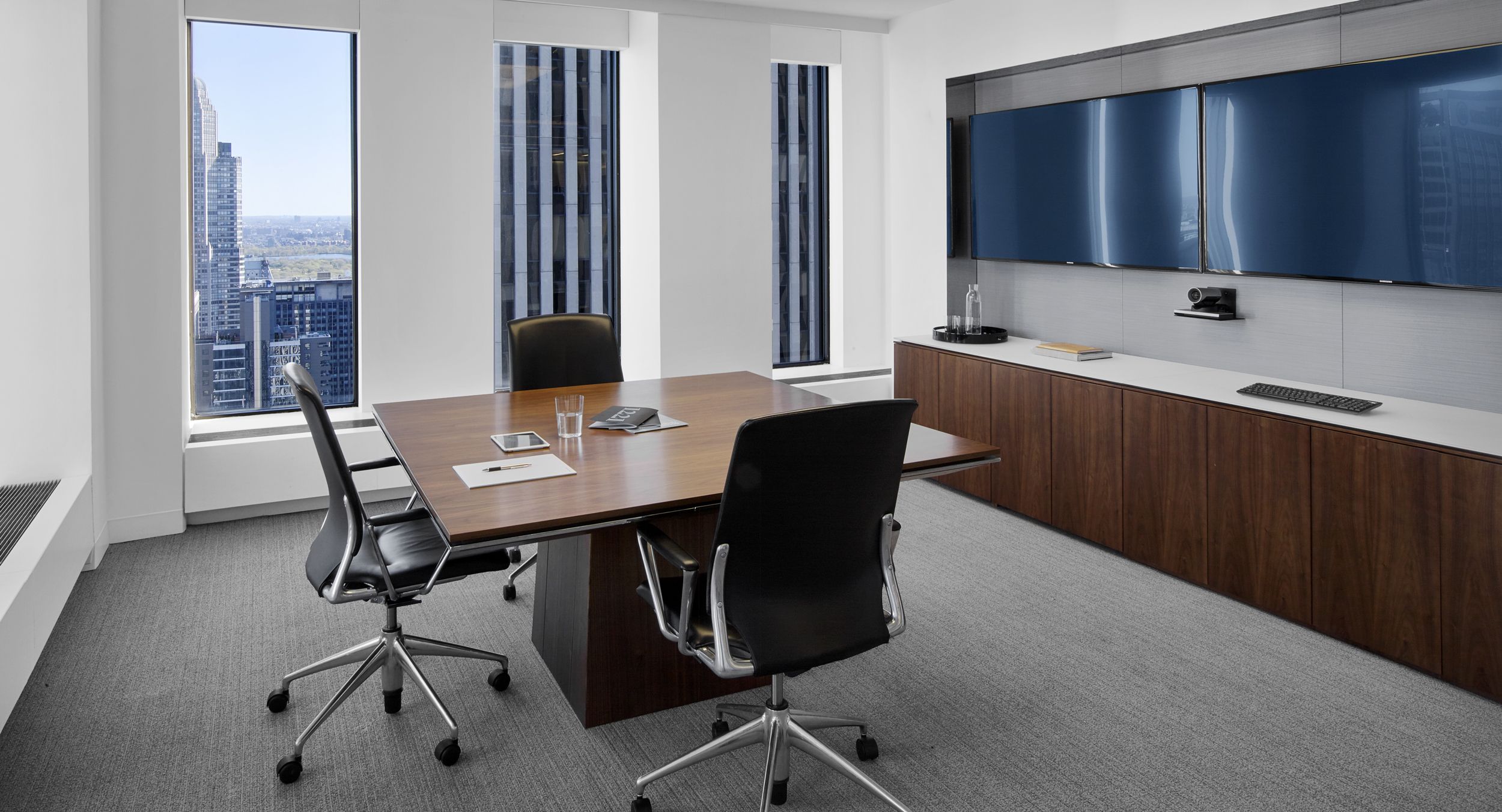 Precisely-tailored MESA tables and storage credenzas meet the exacting needs of each meeting space.